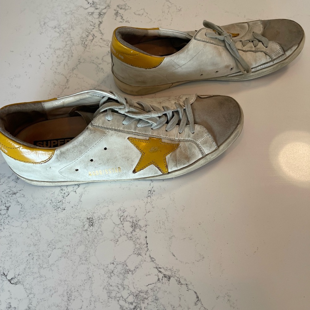 Golden Goose Superstar White/Curry Mens 11 - Picture 3 of 7